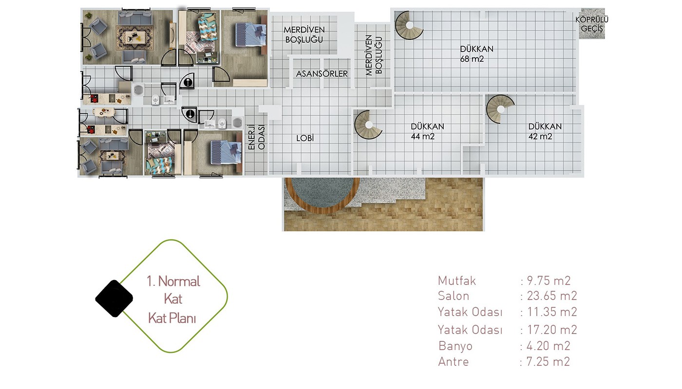 Centrally Located Apartments in Istanbul Kağıthane - 19621