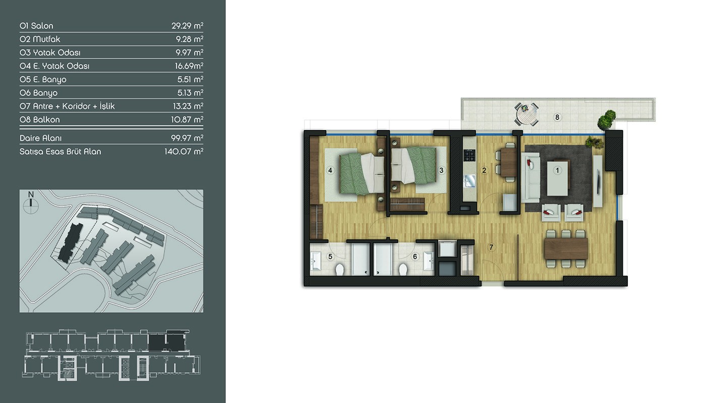 Snygga lägenheter med Fold Home Concept i Istanbul Eyüp - 19646