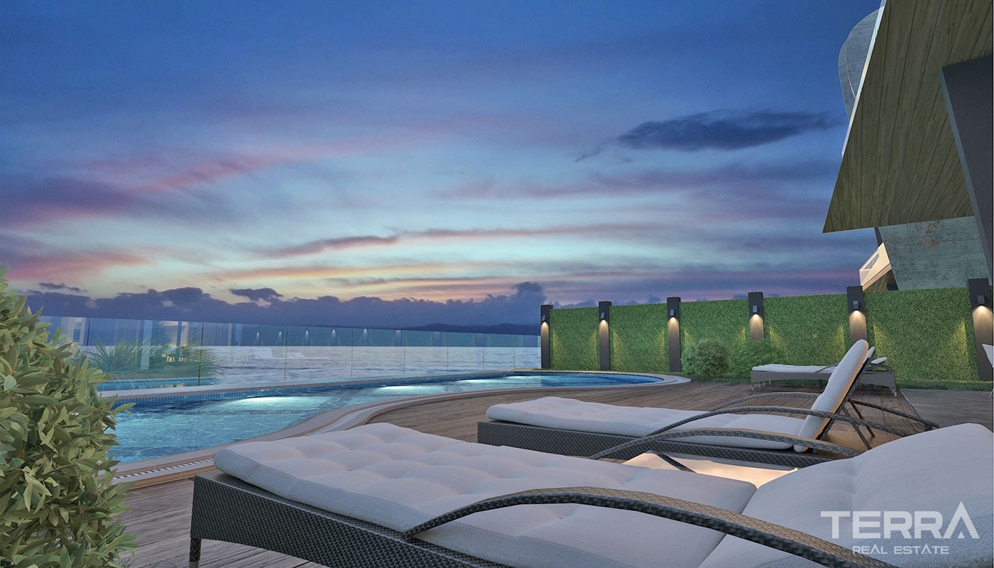 Sea-view Villas for Sale in Alanya Tepe with Swimming Pool - 19683