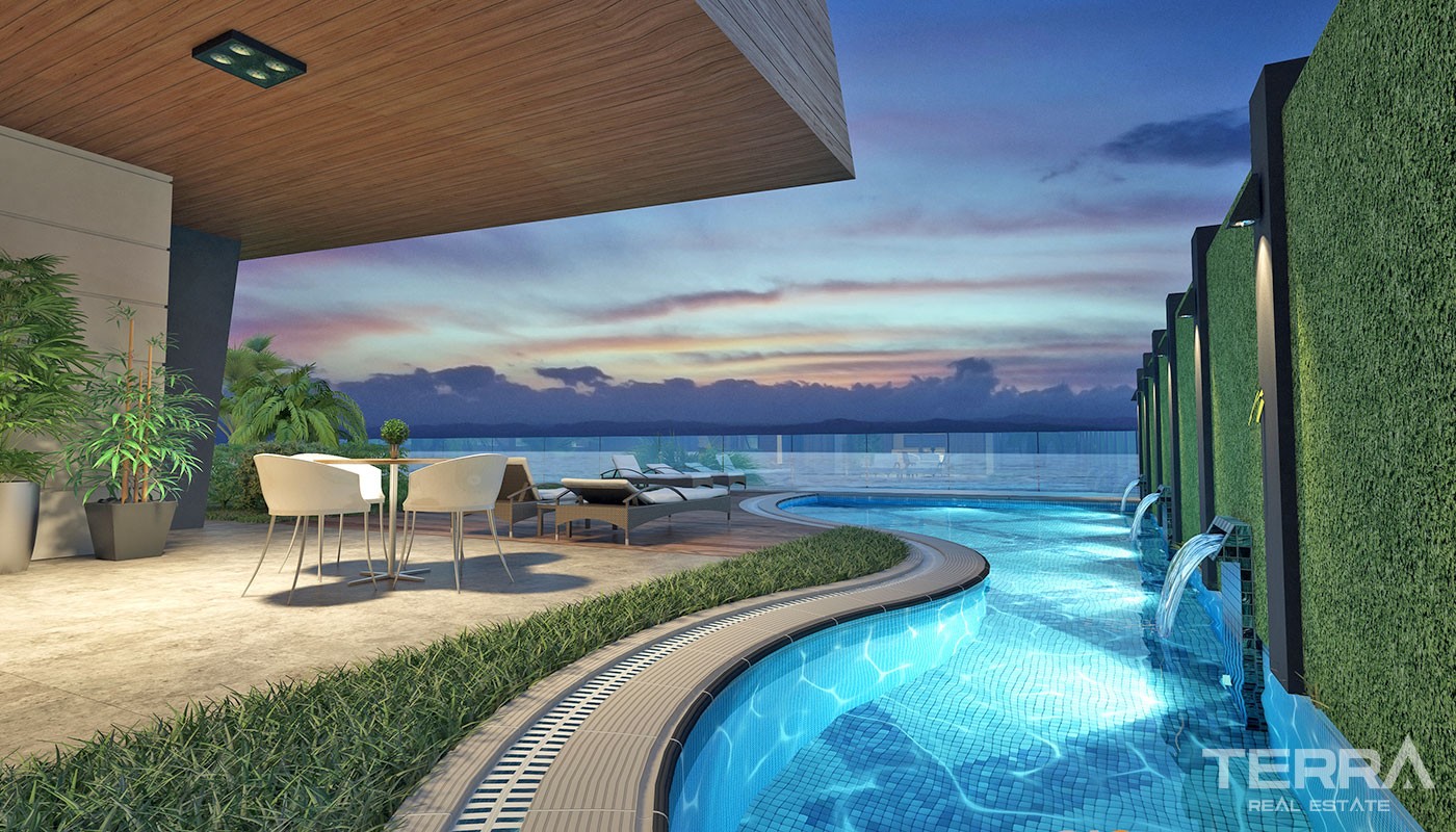 Sea-view Villas for Sale in Alanya Tepe with Swimming Pool - 19687