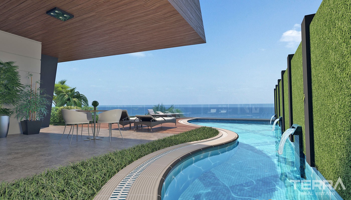 Sea-view Villas for Sale in Alanya Tepe with Swimming Pool - 19690