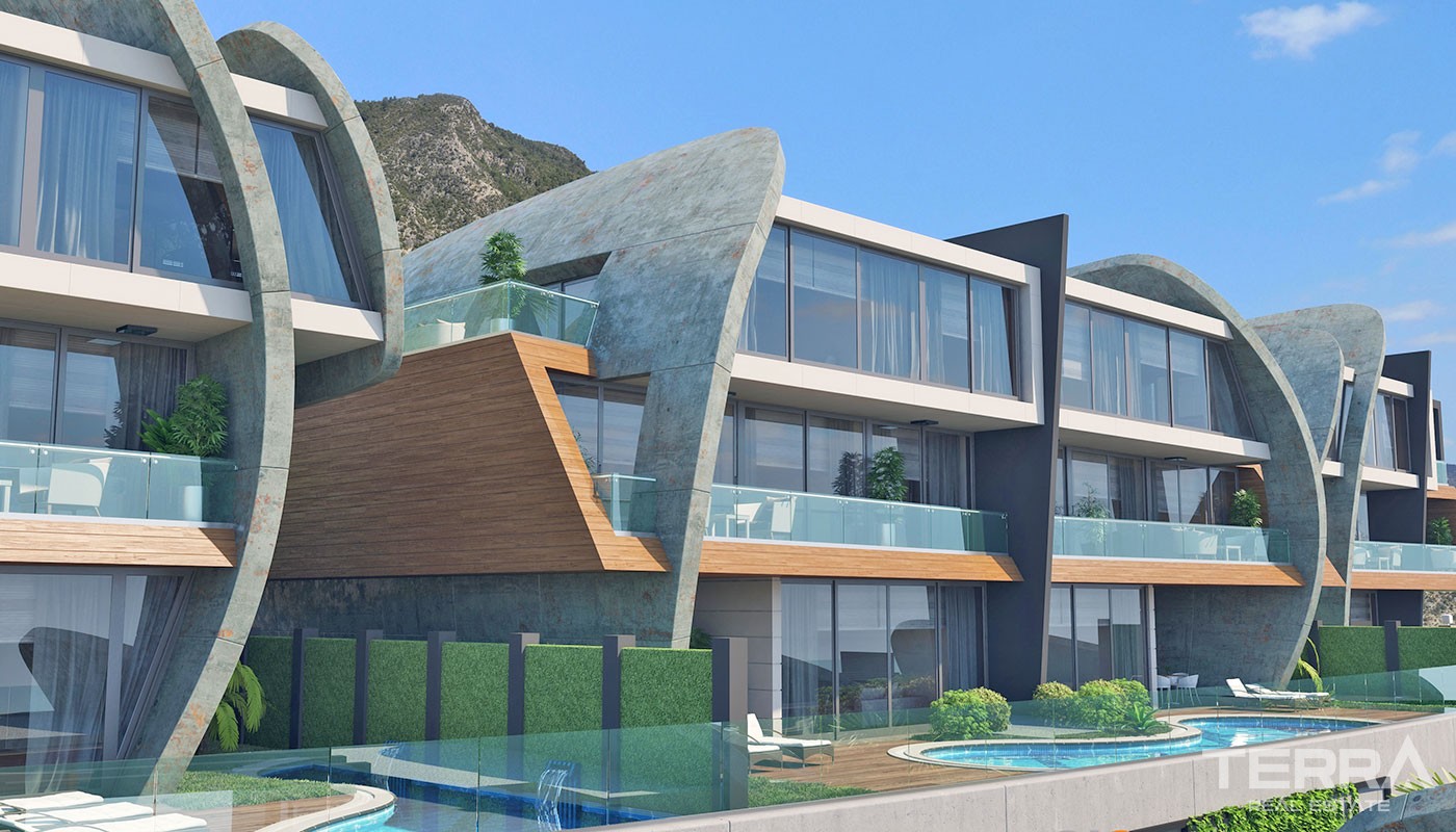 Sea-view Villas for Sale in Alanya Tepe with Swimming Pool - 19691