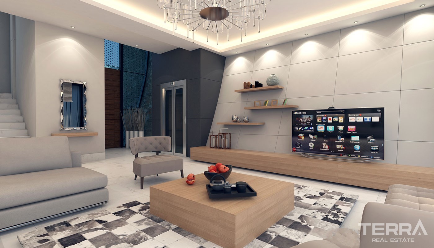 Sea-view Villas for Sale in Alanya Tepe with Swimming Pool - 19695