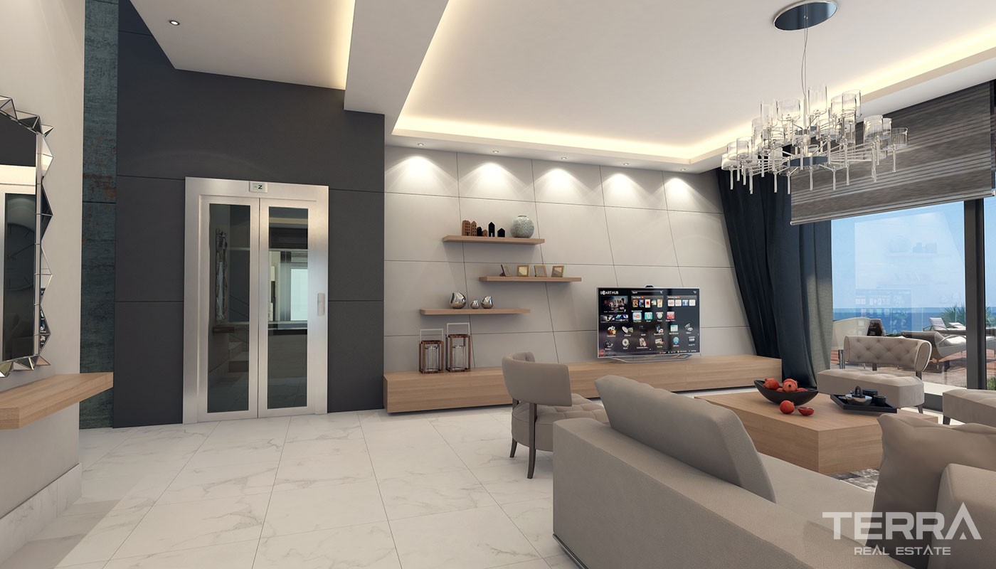 Sea-view Villas for Sale in Alanya Tepe with Swimming Pool - 19697