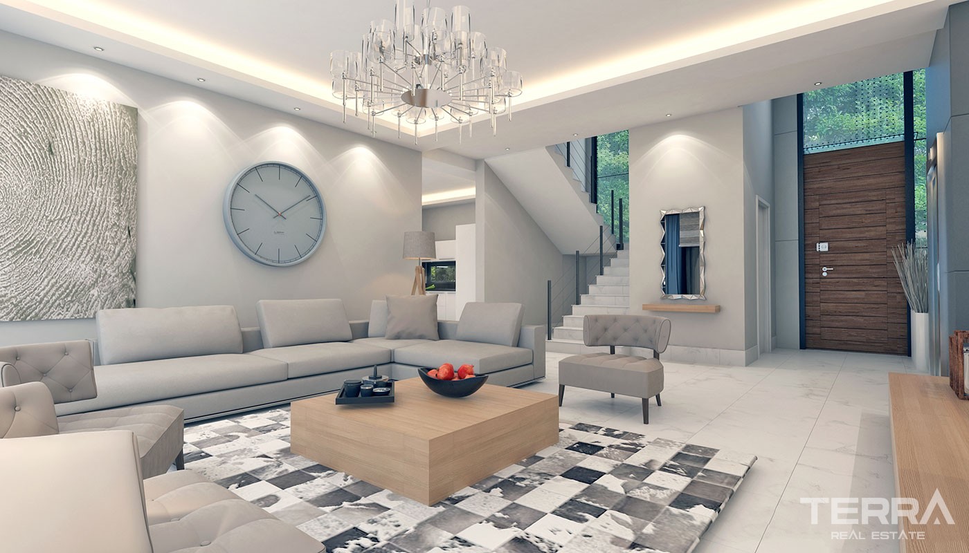 Sea-view Villas for Sale in Alanya Tepe with Swimming Pool - 19698