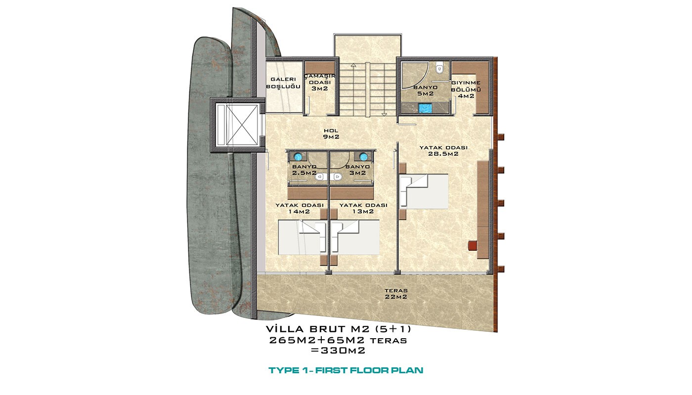Sea-view Villas for Sale in Alanya Tepe with Swimming Pool - 19718