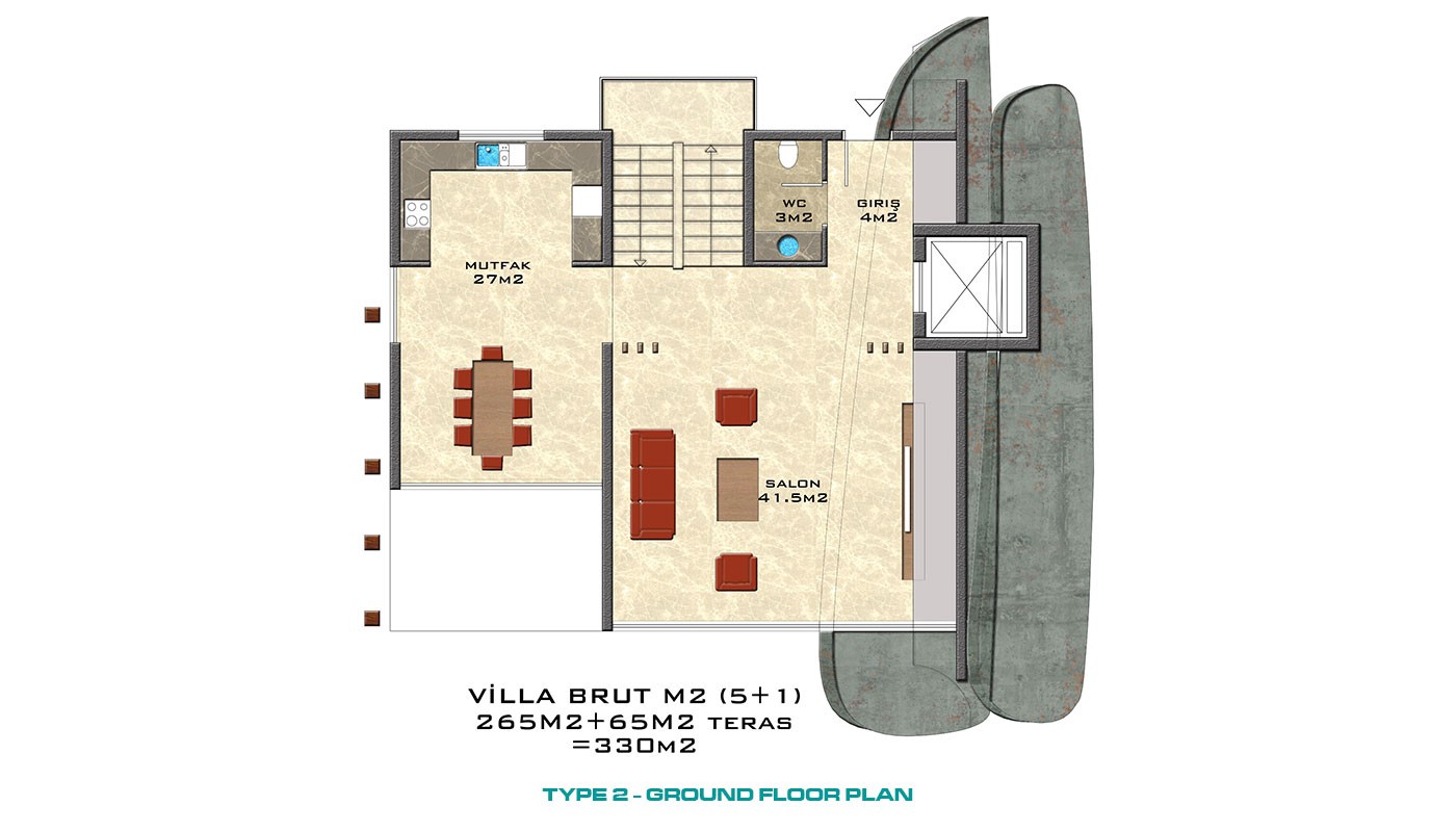 Sea-view Villas for Sale in Alanya Tepe with Swimming Pool - 19720