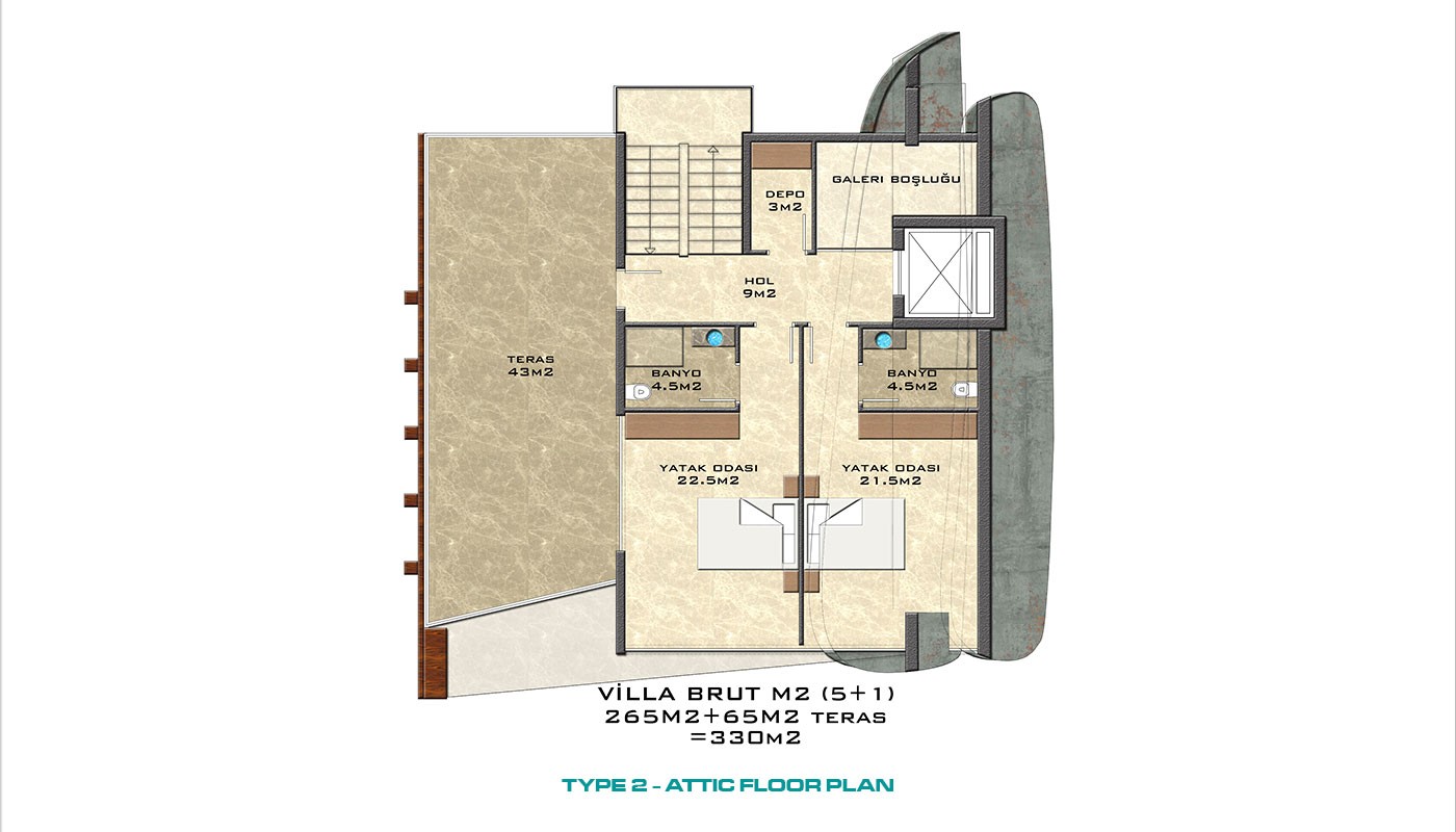 Sea-view Villas for Sale in Alanya Tepe with Swimming Pool - 19722