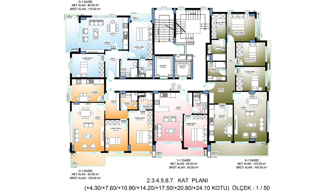 Brand New Apartments in Alanya With Swimming Pool - 19859