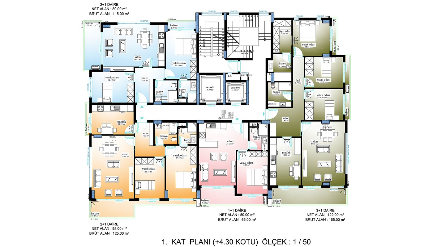 Brand New Apartments in Alanya With Swimming Pool - 19860
