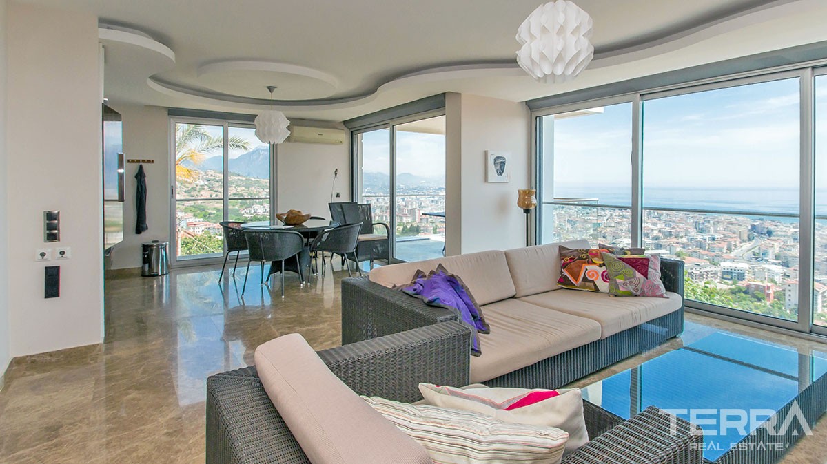 Uninterrupted Sea-view Apartment for Sale in Alanya - 19991