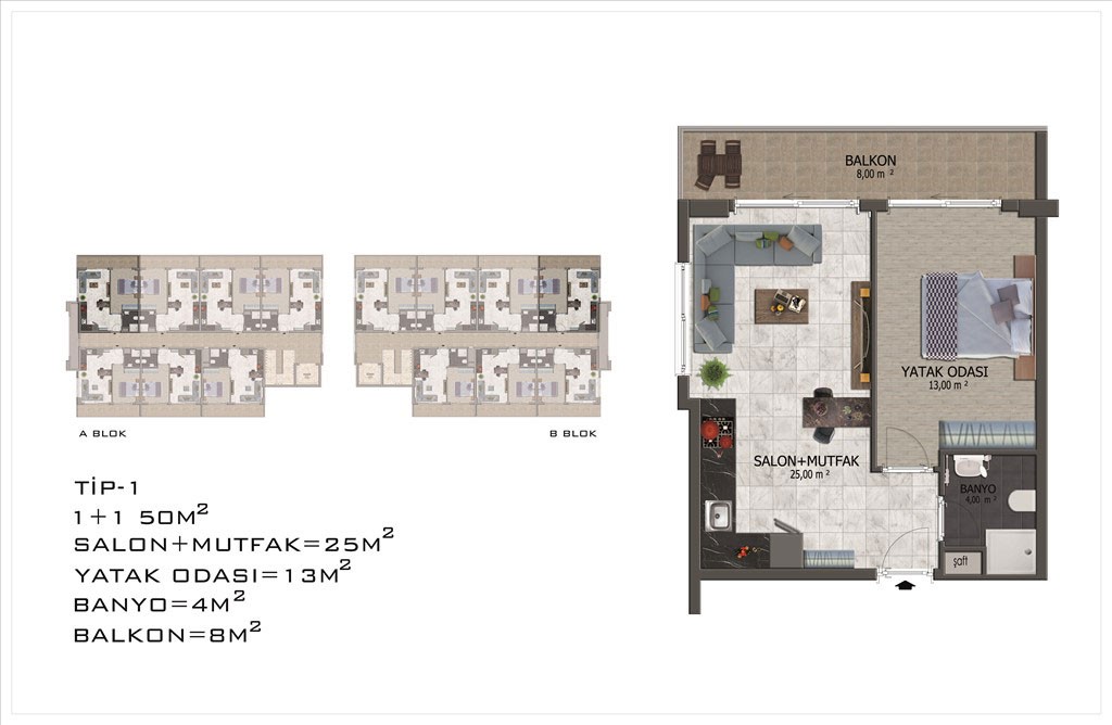 Modern Apartments for Sale in Alanya Mahmutlar at Competitive Prices - 22445