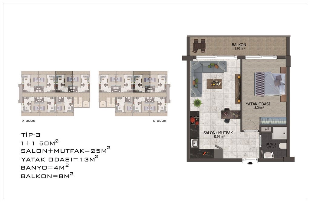 Modern Apartments for Sale in Alanya Mahmutlar at Competitive Prices - 22447