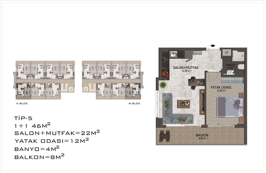 Modern Apartments for Sale in Alanya Mahmutlar at Competitive Prices - 22449