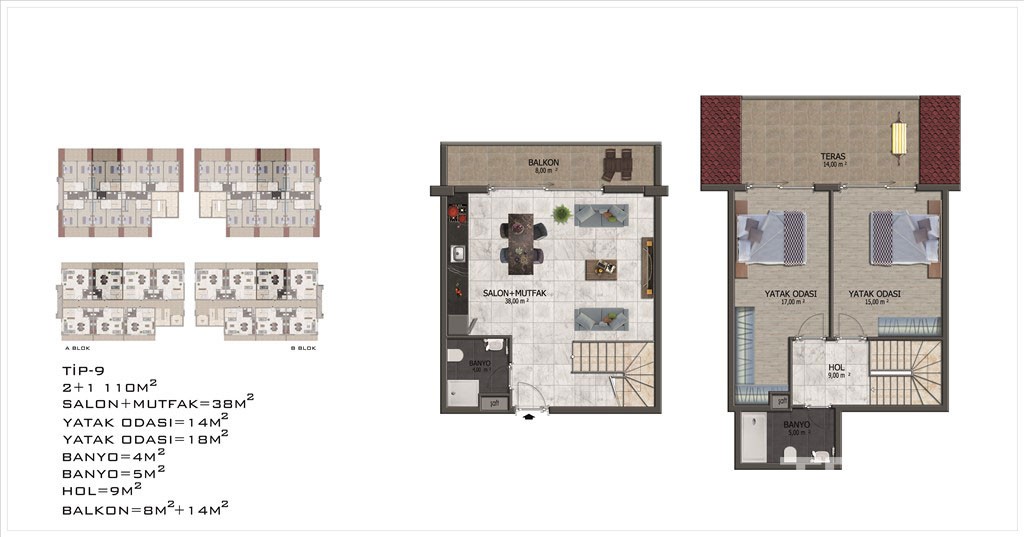 Modern Apartments for Sale in Alanya Mahmutlar at Competitive Prices - 22453