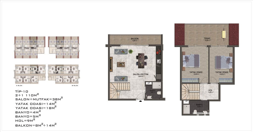 Modern Apartments for Sale in Alanya Mahmutlar at Competitive Prices - 22454