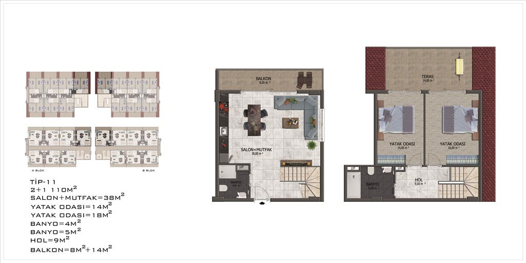Modern Apartments for Sale in Alanya Mahmutlar at Competitive Prices - 22455