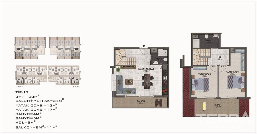 Modern Apartments for Sale in Alanya Mahmutlar at Competitive Prices - 22456