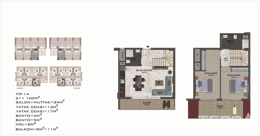 Modern Apartments for Sale in Alanya Mahmutlar at Competitive Prices - 22458