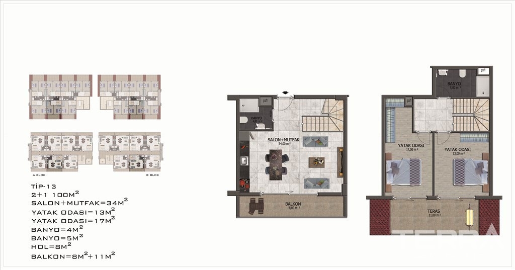 Modern Apartments for Sale in Alanya Mahmutlar at Competitive Prices - 22488