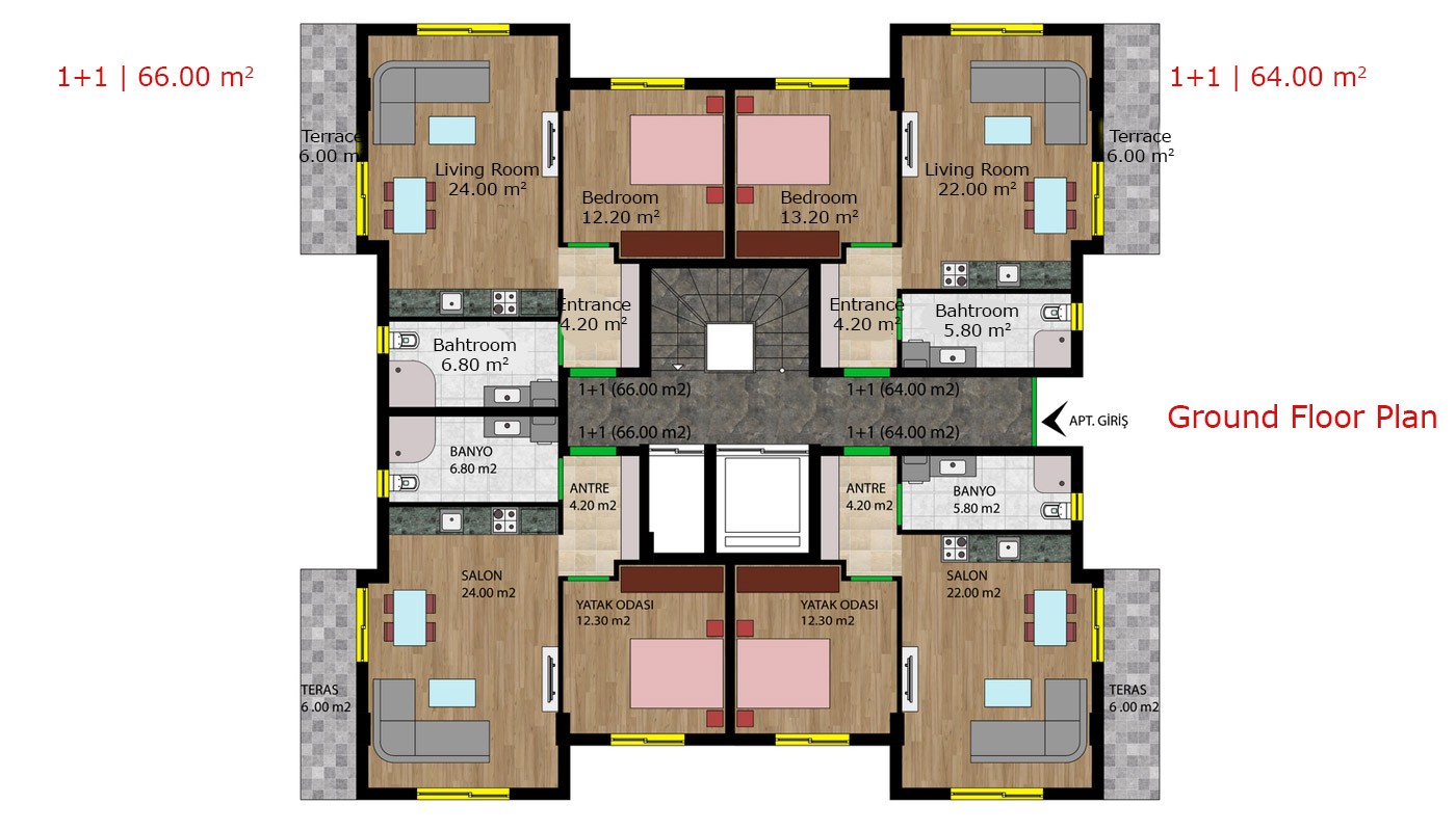 Luxury Apartments Close to Harbour in Sapphire Residence, Konyaaltı - 20287