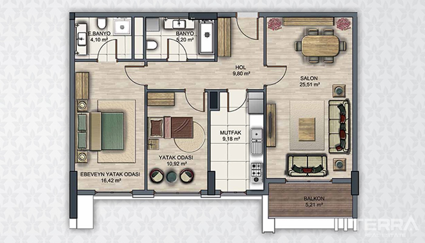 Modern Flats With Multiple Facilities in Esenyurt Istanbul - 20404