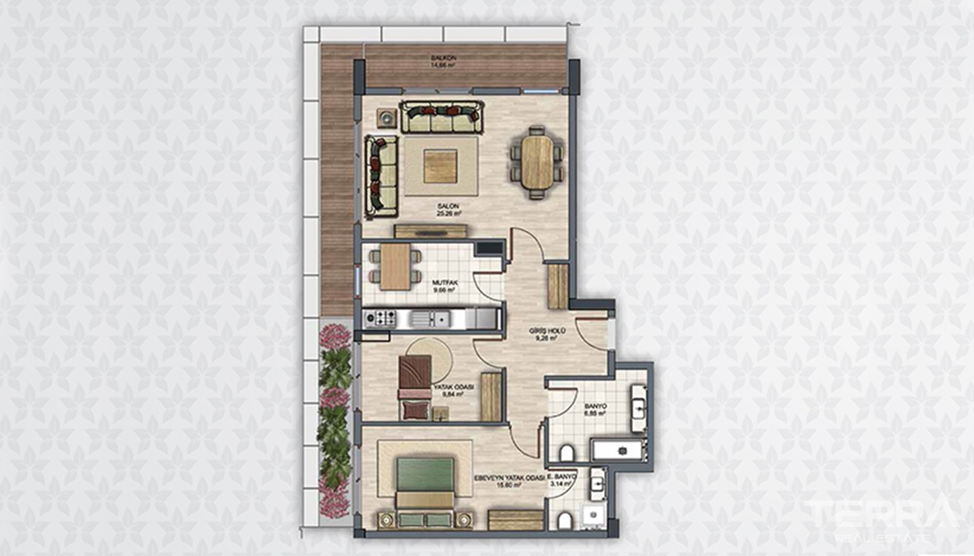 Modern Flats With Multiple Facilities in Esenyurt Istanbul - 20407