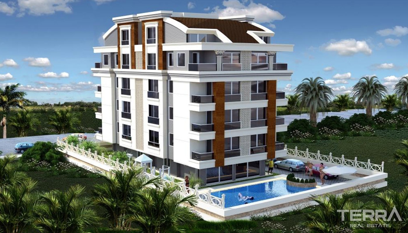 Lyxiga lägenheter med många faciliteter i Antalya