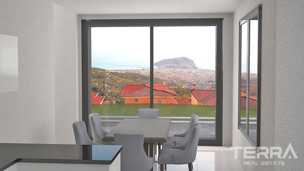 Stunning Sea View Villas in Alanya Tepe with Private Pool - 21220