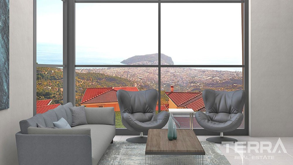 Stunning Sea View Villas in Alanya Tepe with Private Pool - 21221
