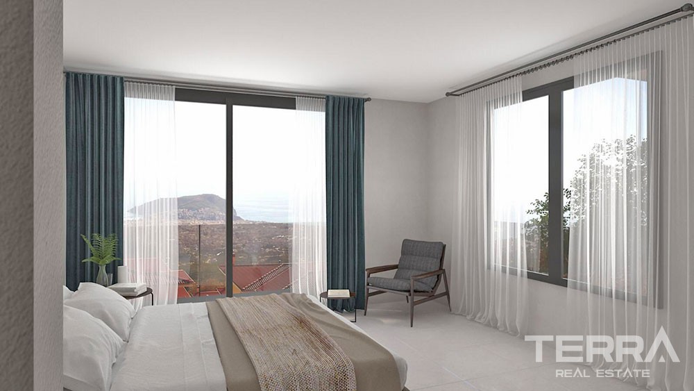 Stunning Sea View Villas in Alanya Tepe with Private Pool - 21223