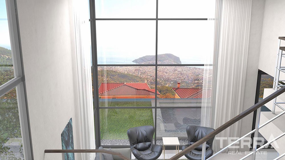 Stunning Sea View Villas in Alanya Tepe with Private Pool - 21224