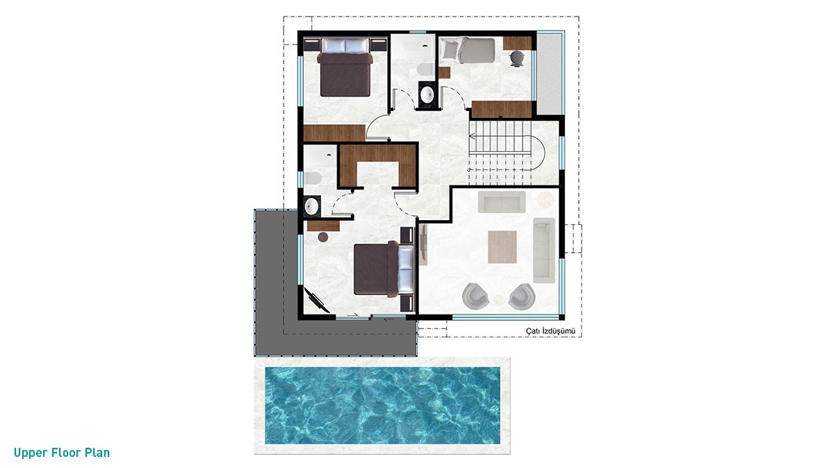 Stunning Sea View Villas in Alanya Tepe with Private Pool - 21390