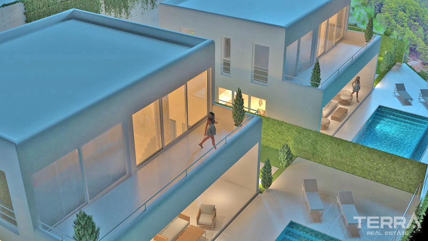 Stunning Sea View Villas in Alanya Tepe with Private Pool - 51032