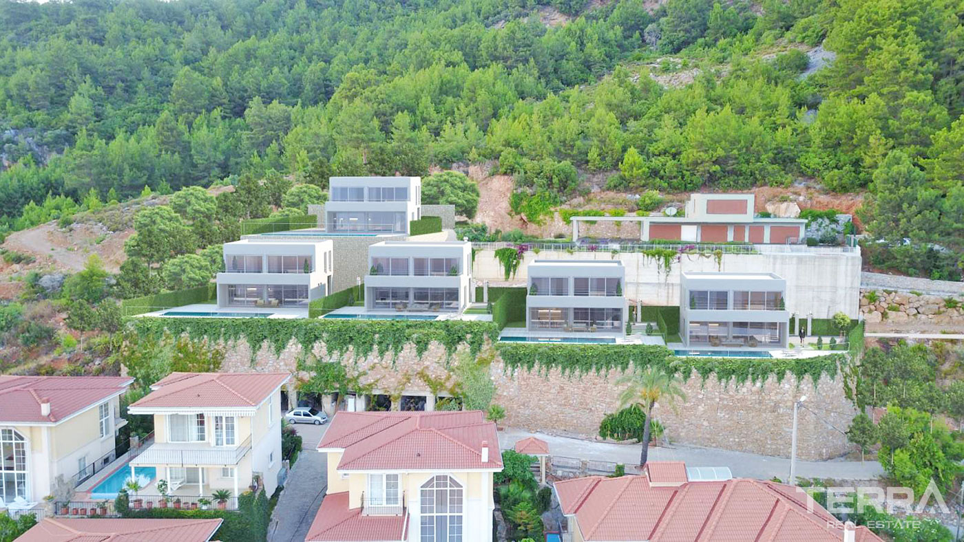 Stunning Sea View Villas in Alanya Tepe with Private Pool - 51040