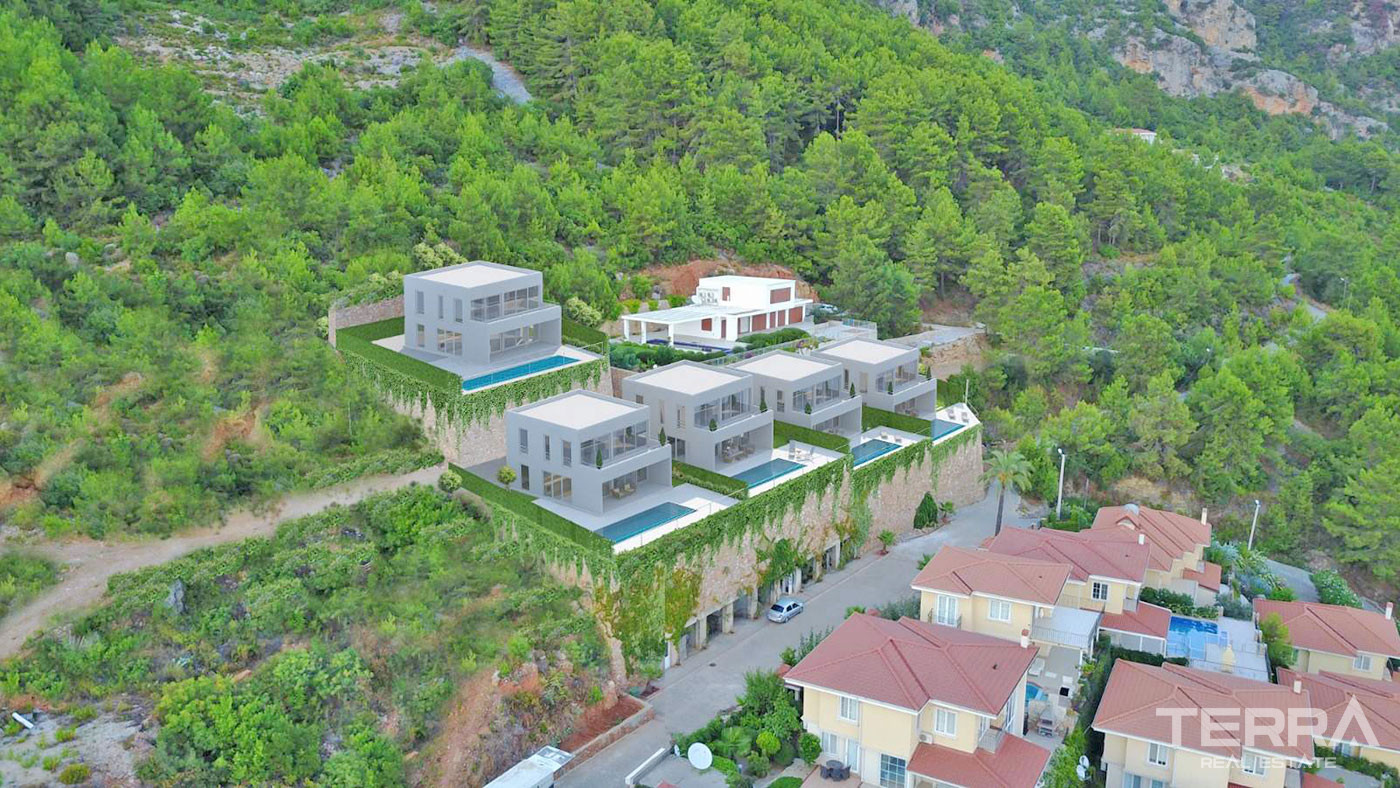 Stunning Sea View Villas in Alanya Tepe with Private Pool - 51041