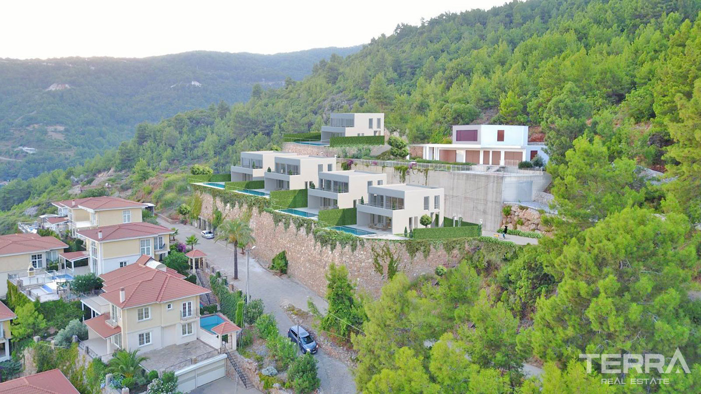 Stunning Sea View Villas in Alanya Tepe with Private Pool - 51044