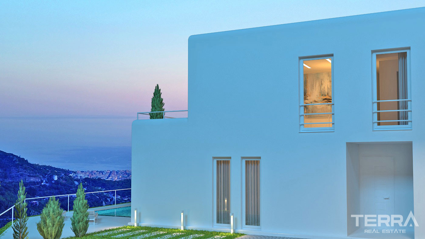 Stunning Sea View Villas in Alanya Tepe with Private Pool - 51046