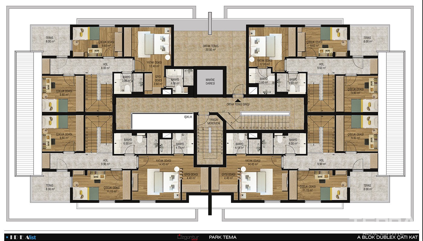 Antalya Apartments for Sale in Park Tema Residence in Konyaaltı - 21771
