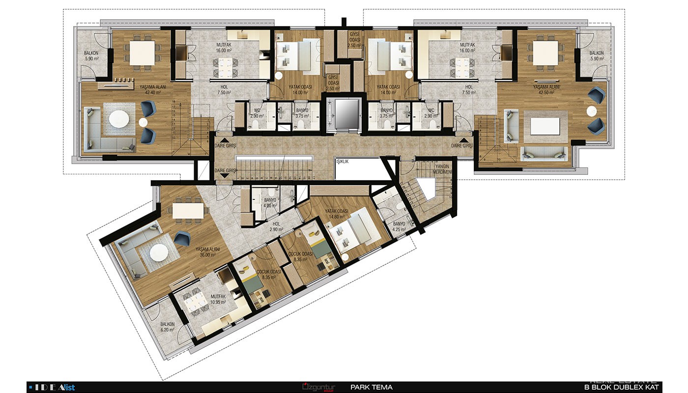 Antalya Apartments for Sale in Park Tema Residence in Konyaaltı - 21774