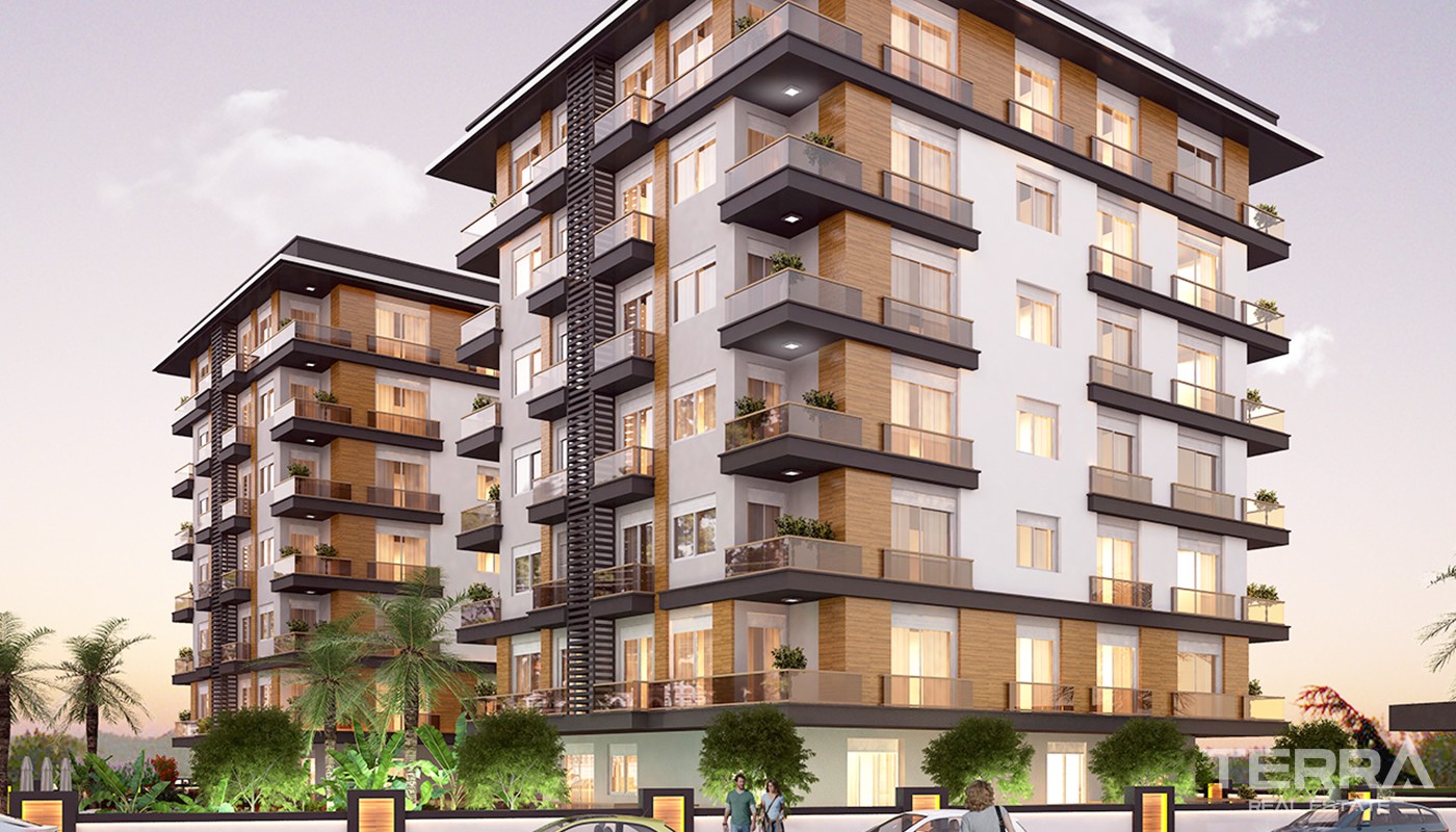 Family Friendly Apartments for Sale in New Life Residence in Konyaaltı - 21617