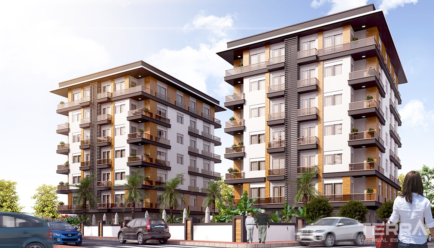 Family Friendly Apartments for Sale in New Life Residence in Konyaaltı - 21618