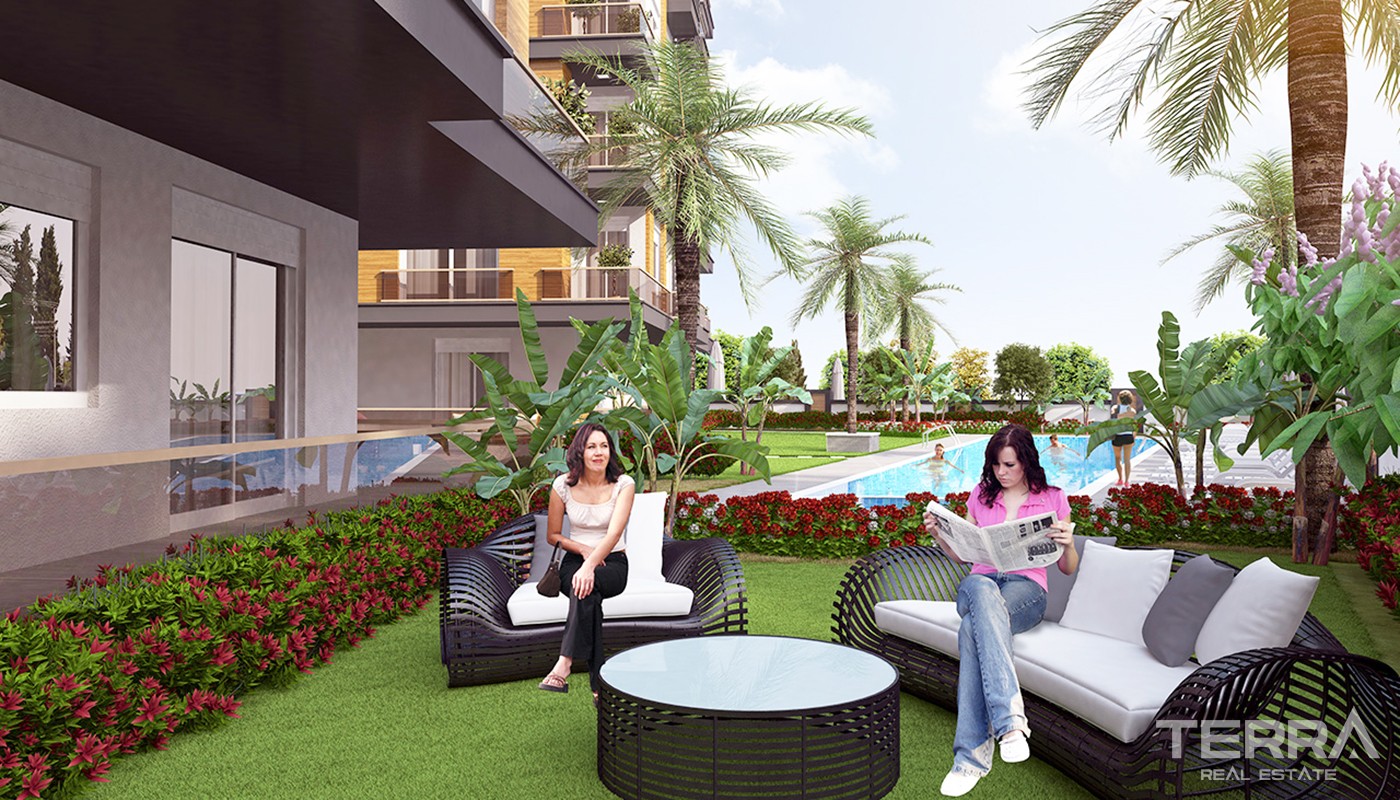 Family Friendly Apartments for Sale in New Life Residence in Konyaaltı - 21621