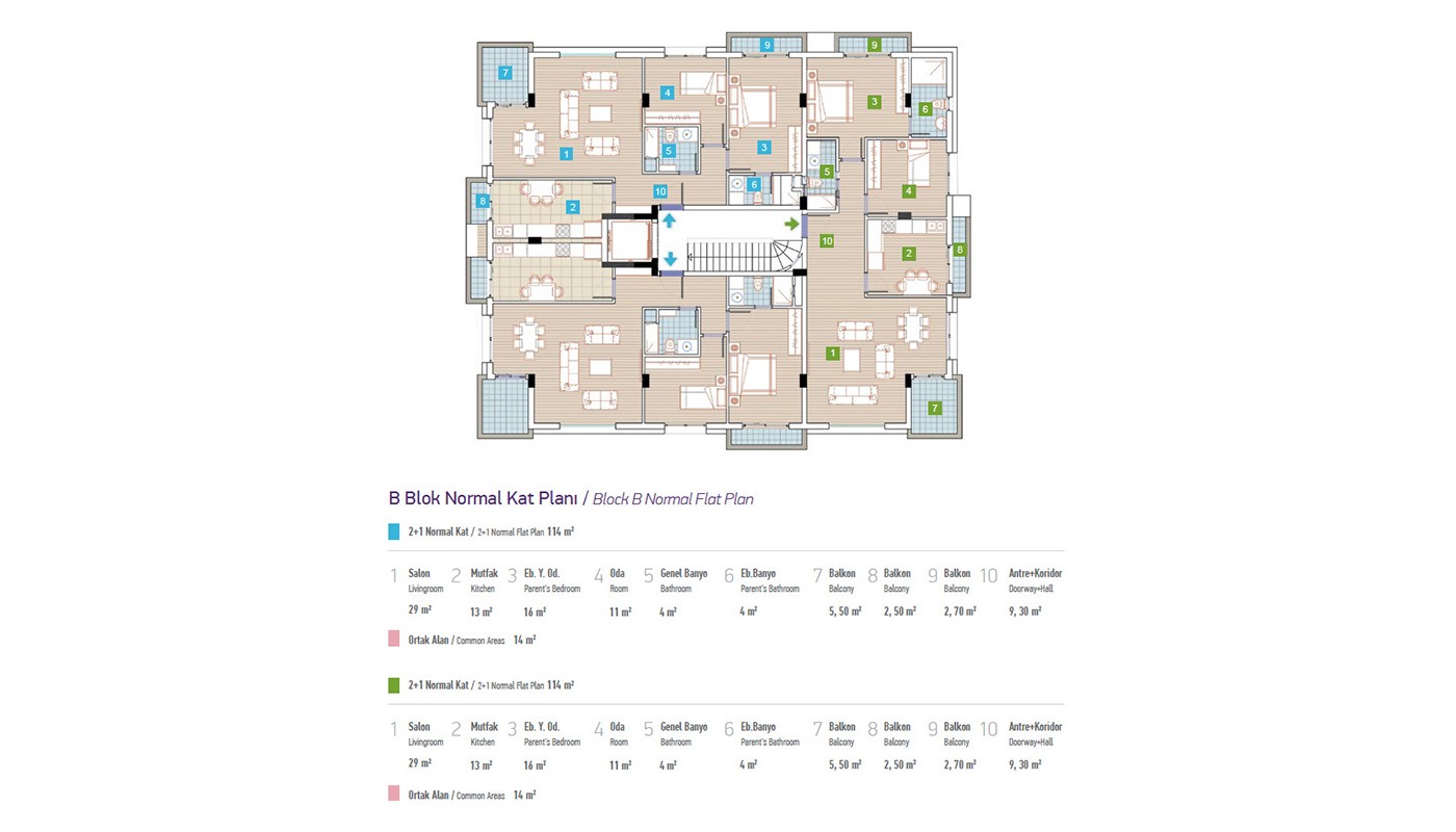 Family Friendly Apartments for Sale in New Life Residence in Konyaaltı - 21635