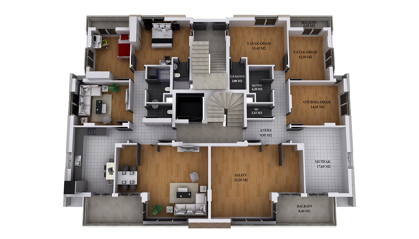 Modern Apartments in Antalya Kepez with Rich Social Features - 21720