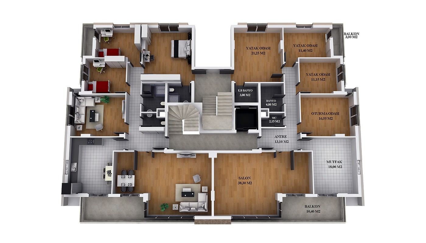 Modern Apartments in Antalya Kepez with Rich Social Features - 21721