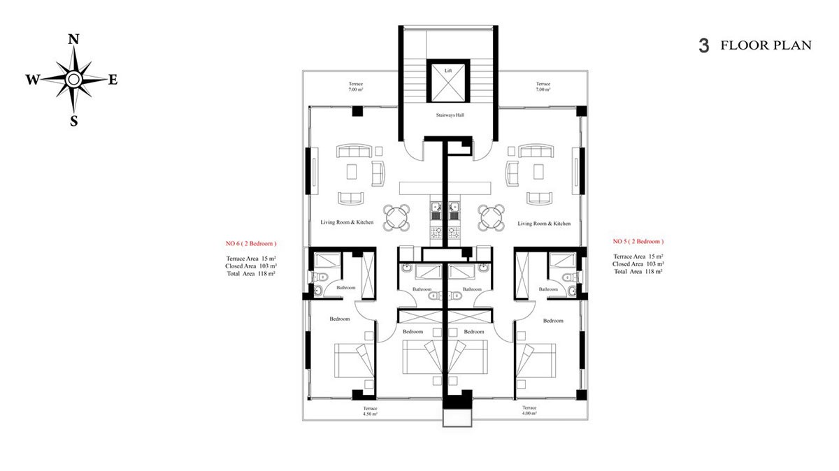 Modern Apartments in Kyrenia City Center - 22187