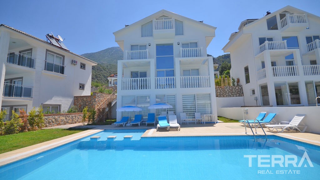 Sea View Detached House in Fethiye Ovacık with Private Pool and Garden - 21876