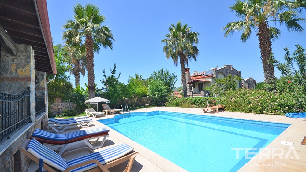 Furnished Stone Villa for Sale in Fethiye Ovacık with Private Pool - 21918