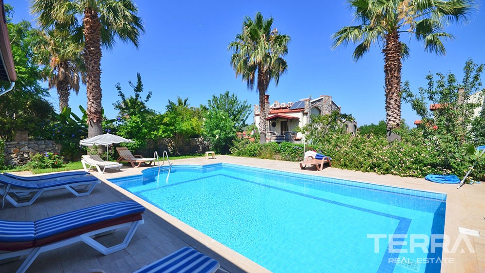 Furnished Stone Villa for Sale in Fethiye Ovacık with Private Pool - 21925
